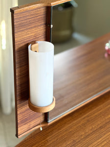 UK Made, Mid-Century Dressing Table & Lamps on Mirror