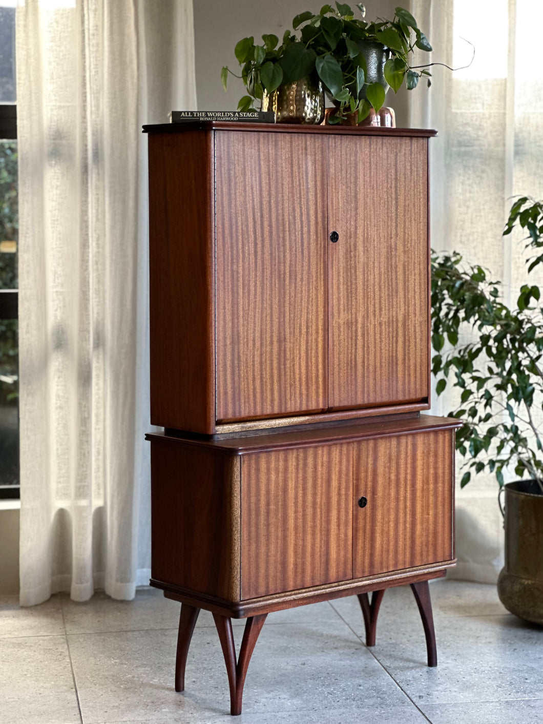 Drinks Cabinet & Drop-Fronted serving Tray