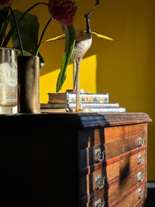 Set of Mid-Century Solid Brass Cranes