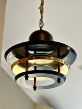 Load image into Gallery viewer, Black and Brass Ceiling Pendant
