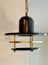 Load image into Gallery viewer, Black and Brass Ceiling Pendant
