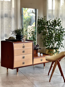 Retro Dresser with Stool