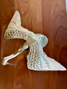 Set of Mid-Century Solid Brass Cranes