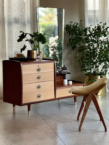 Retro Dresser with Stool