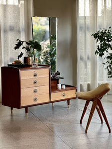 Retro Dresser with Stool