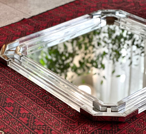 Hollywood Recency-Style Lucite & Chrome Mirror