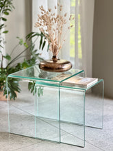 Load image into Gallery viewer, Nest of Tables in Moulded Glass
