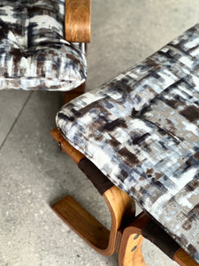 Scandinavian Style Lounge Chair & Ottoman