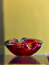 Load image into Gallery viewer, Murano Ashtray - Red, Yellow and Turquoise Hues
