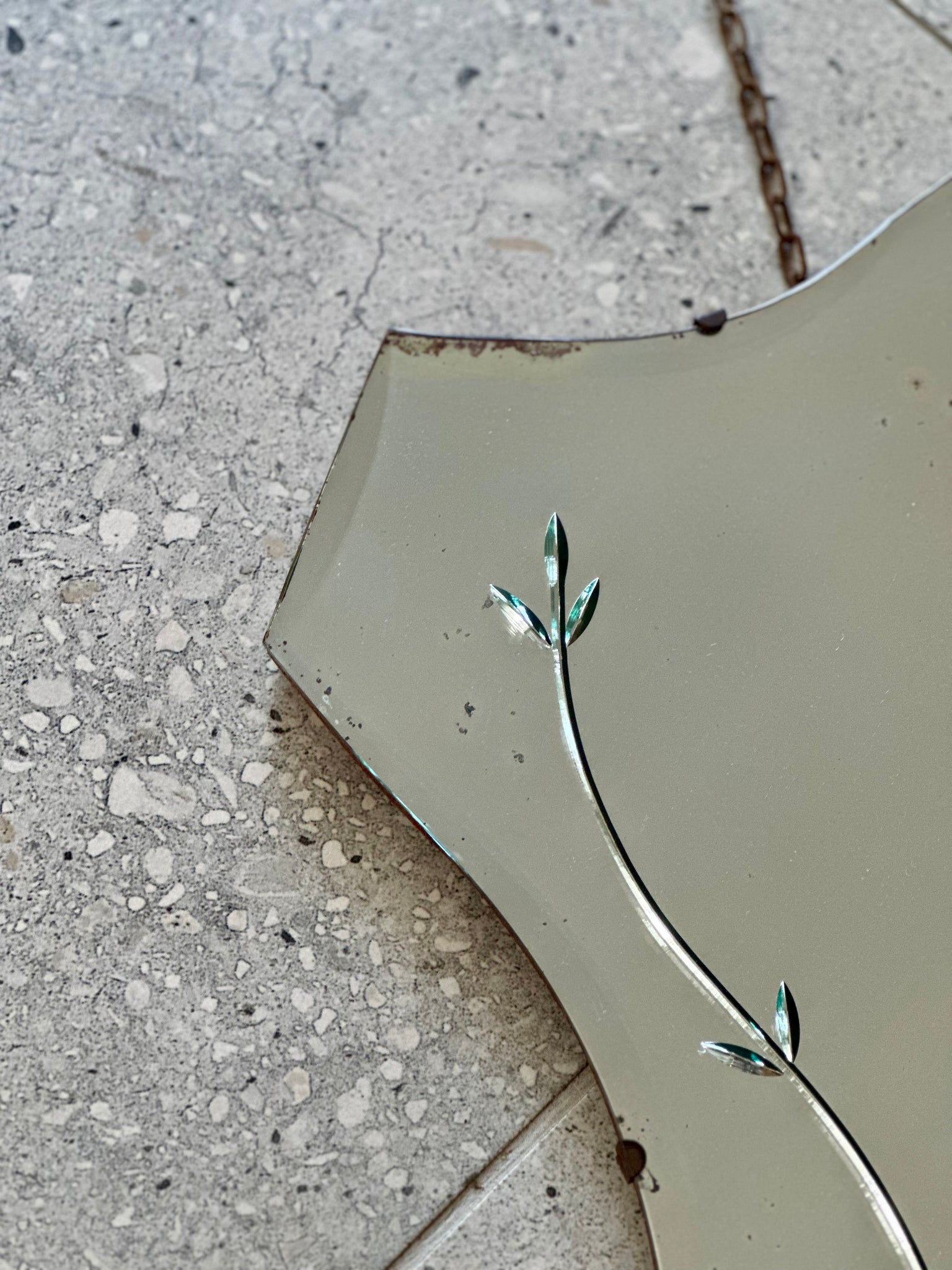 鏡 journalstandardFurniture OLD ELMMIRROR 鏡 journalstandardFurniture OLD ELMMIRROR Mid-Century Asymmetrical