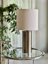 Load image into Gallery viewer, Chromed Table Lamp &amp; New Textured Shade

