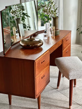 Load image into Gallery viewer, Mid-Century Frystark Teak Dresser with Stool
