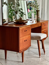 Load image into Gallery viewer, Mid-Century Frystark Teak Dresser with Stool
