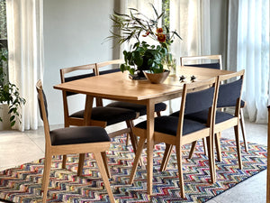 Vintage Dining Set With Extendable Table