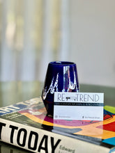 Load image into Gallery viewer, Small Navy &amp; White Vase 635 10
