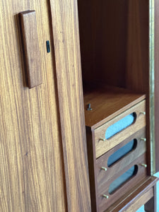 Pair of Mid-Century Twin Door Wardrobes