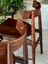 Load image into Gallery viewer, Mid-Century Imbuia Dining Set | 4 Chairs &amp; Round Table
