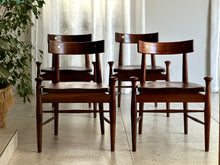 Load image into Gallery viewer, Mid-Century Imbuia Dining Set | 4 Chairs &amp; Round Table
