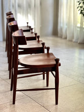 Load image into Gallery viewer, Mid-Century Imbuia Dining Set | 4 Chairs &amp; Round Table
