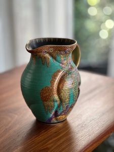 Exquisite Crown Devon Green Jug