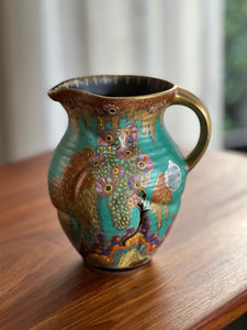 Exquisite Crown Devon Green Jug