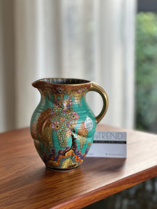 Exquisite Crown Devon Green Jug