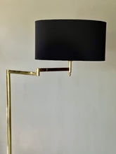 Load image into Gallery viewer, Vintage Solid Brass Standing Lamp, Adjustable Shade
