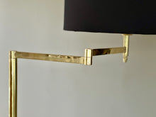 Load image into Gallery viewer, Vintage Solid Brass Standing Lamp, Adjustable Shade
