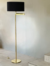 Load image into Gallery viewer, Vintage Solid Brass Standing Lamp, Adjustable Shade
