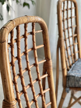 Load image into Gallery viewer, Pair of Vintage Bamboo Side Chairs
