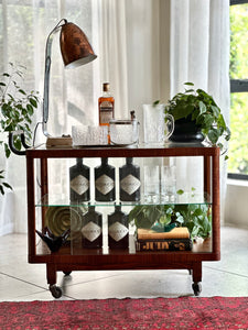 Original “Thonet” Drinks Cart with Glass Surround and Top