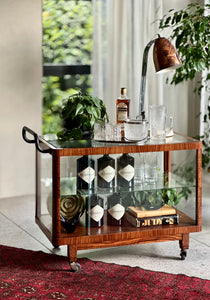 Original “Thonet” Drinks Cart with Glass Surround and Top