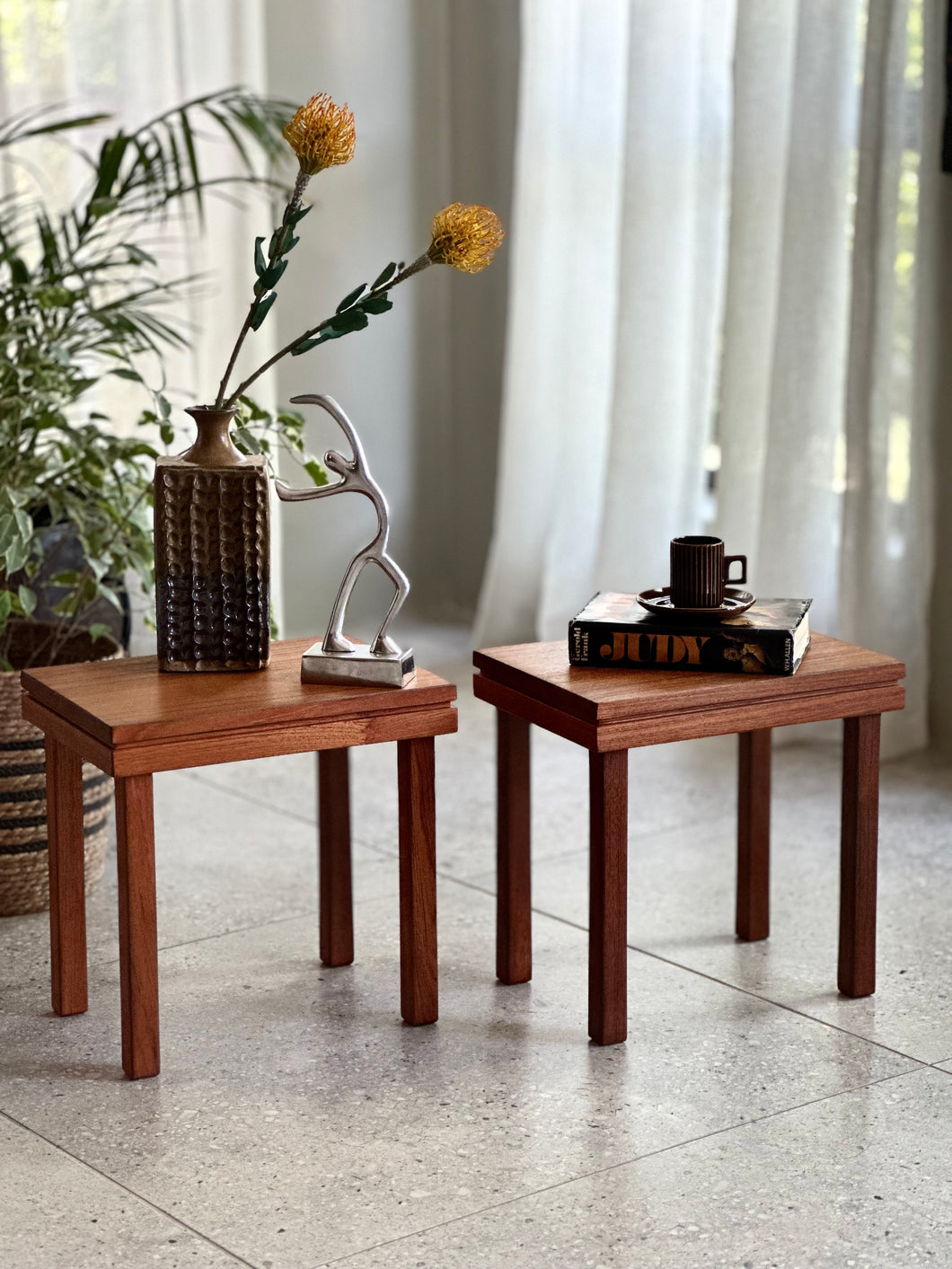 Mid-Century Pair of Side Tables