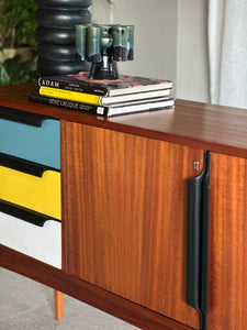 Mid-Century Modern Sideboard - Multi-coloured Drawers