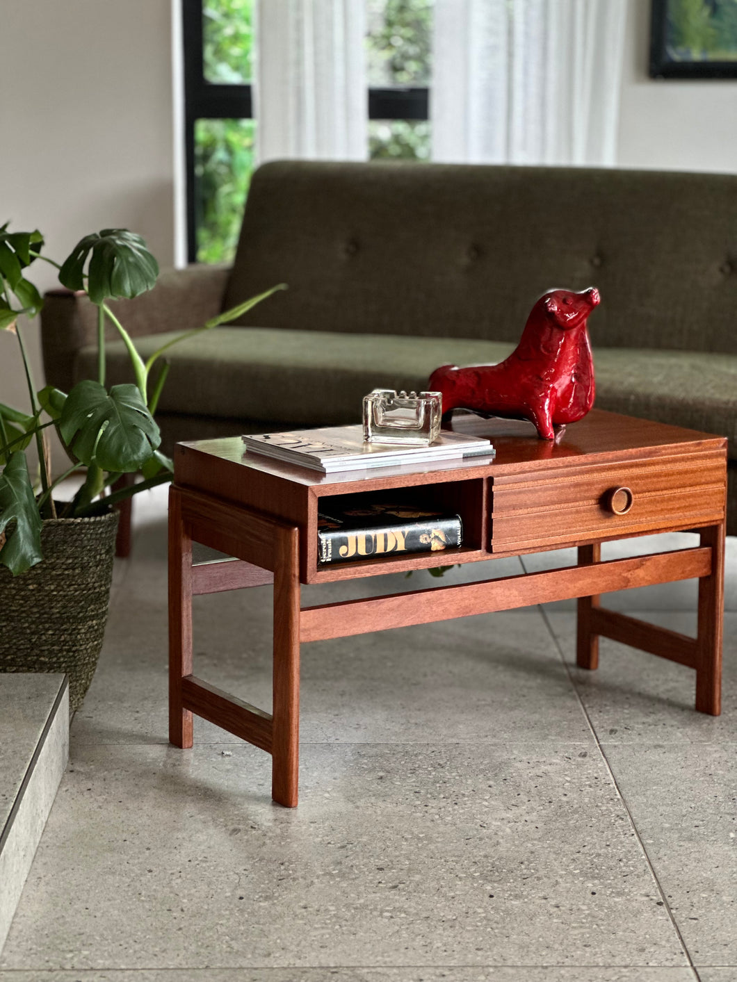 Mid-Century Side Table or Larger Pedestal