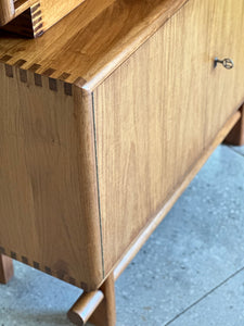 Solid Kiaat "Cubist" Drinks Cabinet