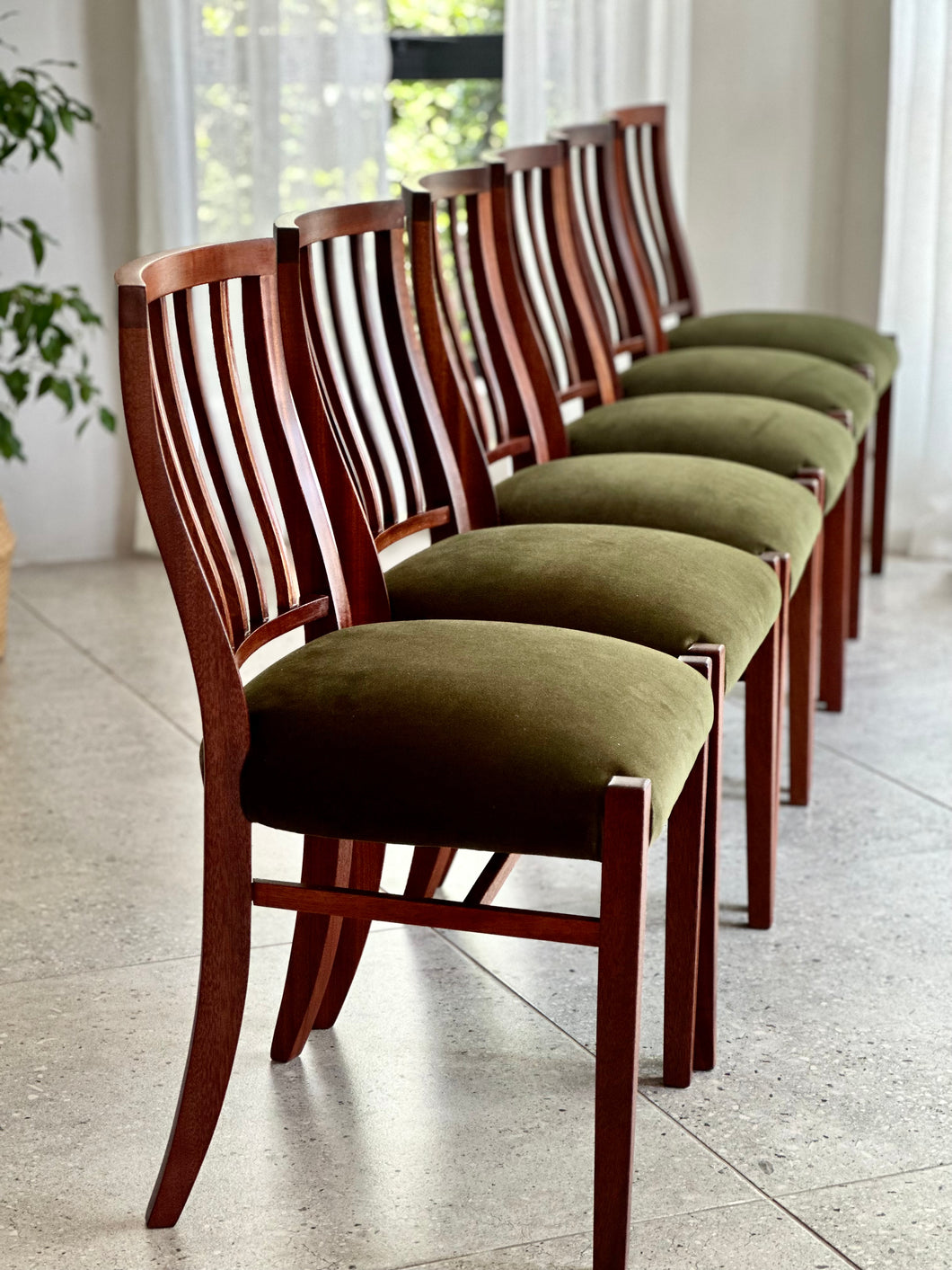 Set Of Six Greaves & Thomas Dining Chairs