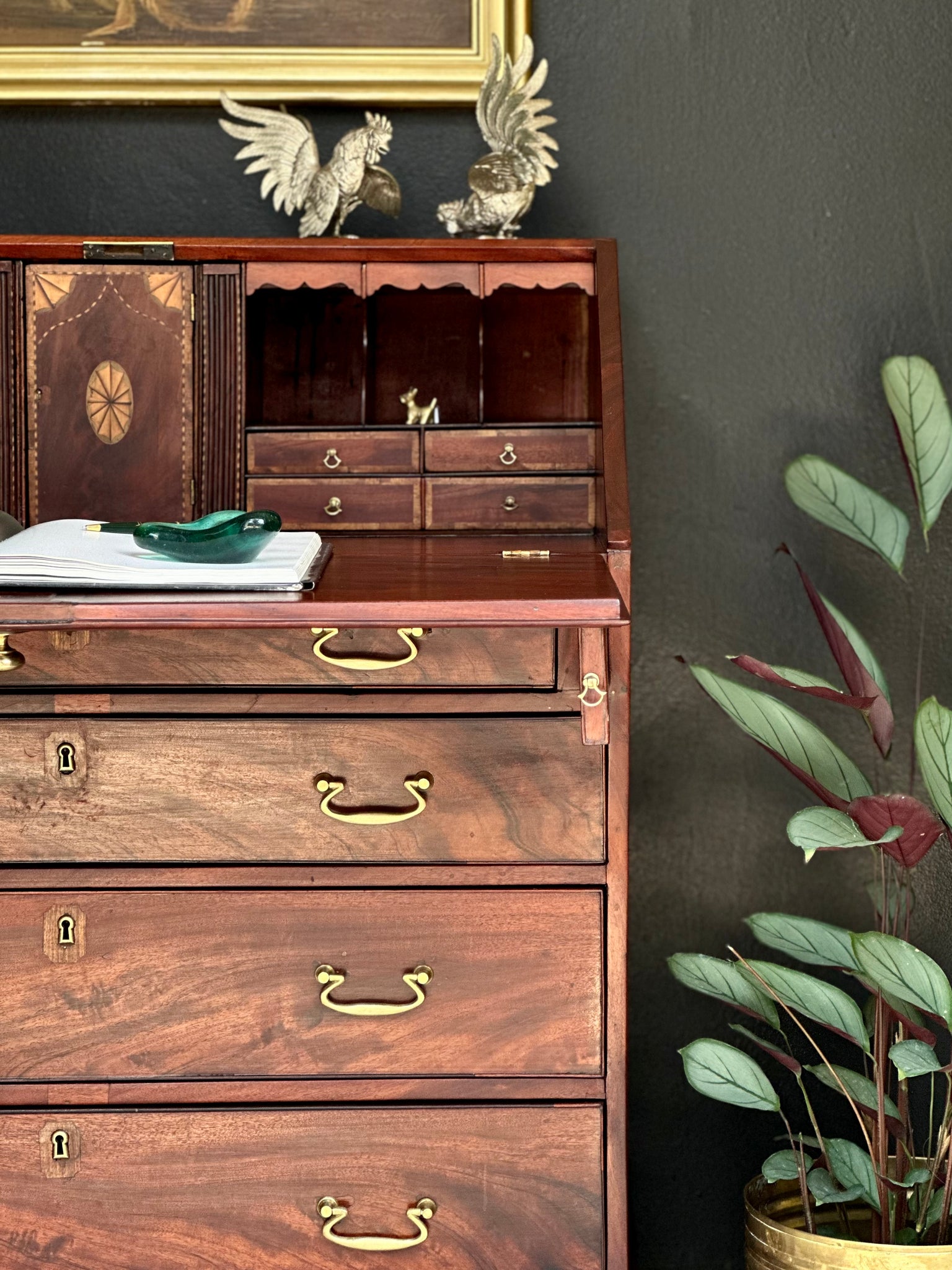 Antique George III - Mahogany Writing Bureau – RE-TREND