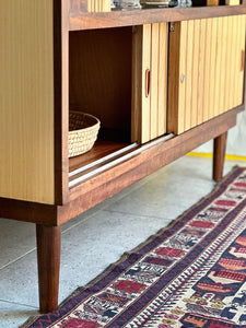 Retro Drinks Cabinet with Tambour Doors