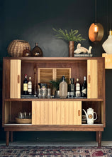 Load image into Gallery viewer, Retro Drinks Cabinet with Tambour Doors
