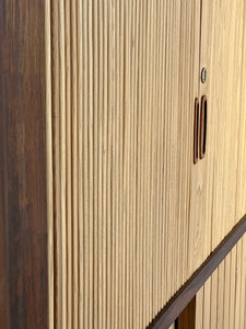 Retro Drinks Cabinet with Tambour Doors