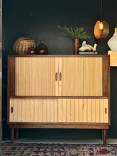Load image into Gallery viewer, Retro Drinks Cabinet with Tambour Doors
