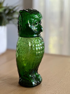 Green Glass Owl Decanter