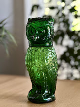 Load image into Gallery viewer, Green Glass Owl Decanter
