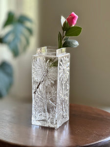 Pressed Glass Vase by Ingrid Glas, Germany
