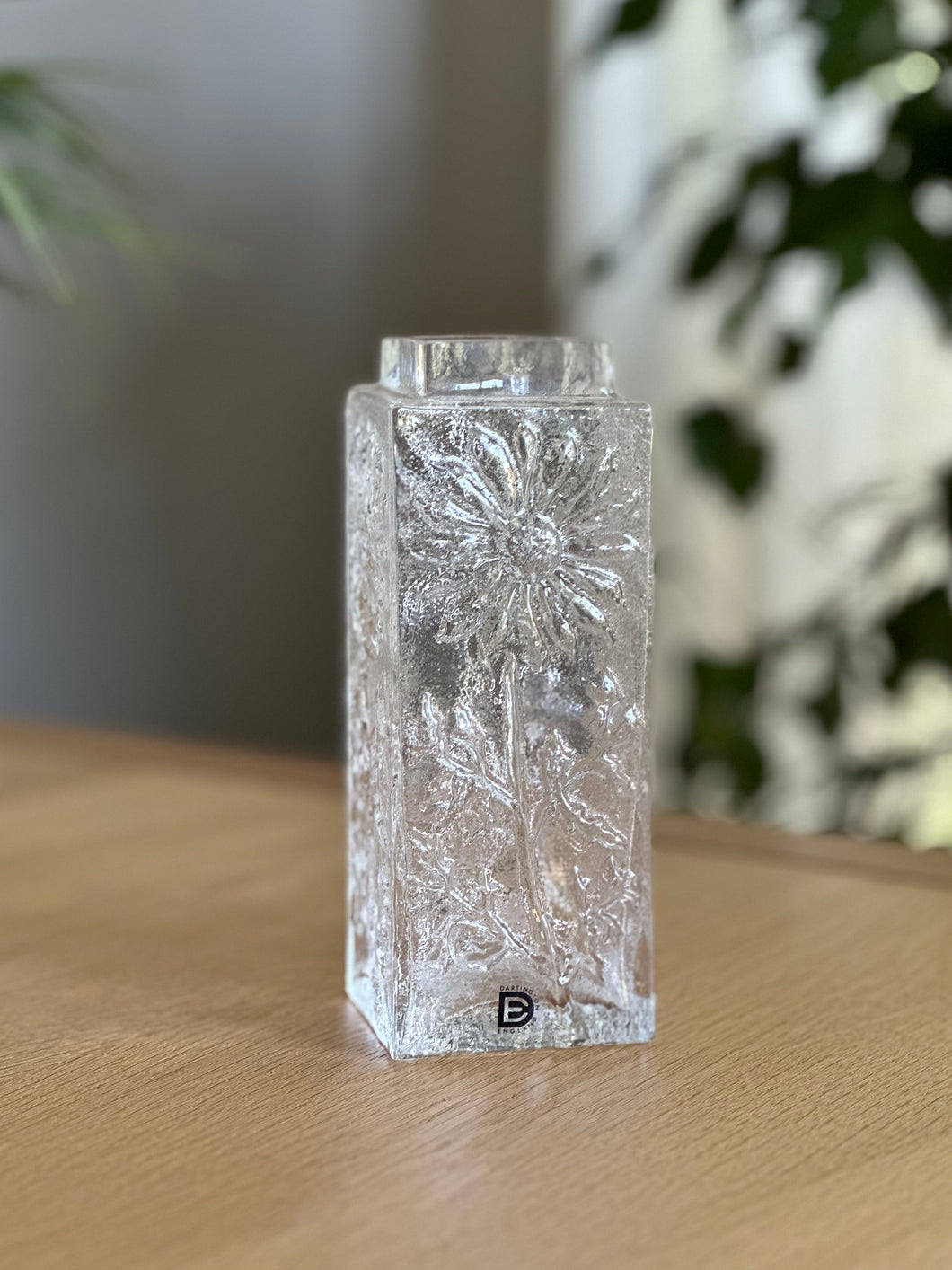 Pressed Glass Vase by Ingrid Glas, Germany