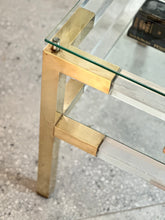 Load image into Gallery viewer, Pair of Brass &amp; Lucite Side tables
