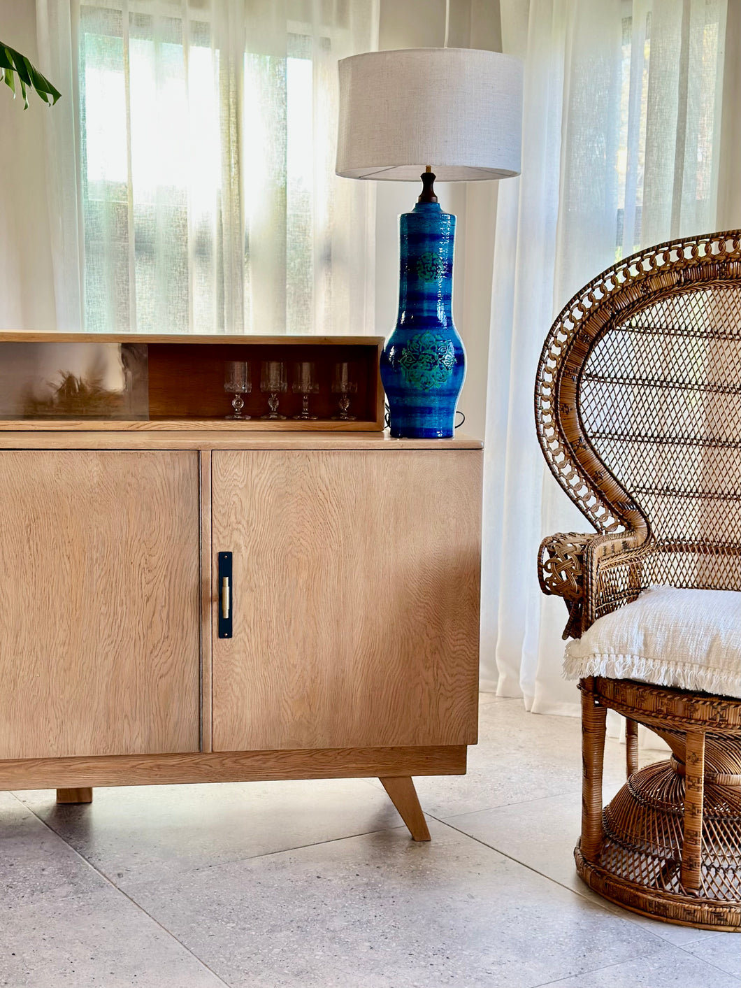 Mid-Century Italian Ceramic Table Lamp