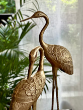 Load image into Gallery viewer, A Pair Of Brass Crane Figurines
