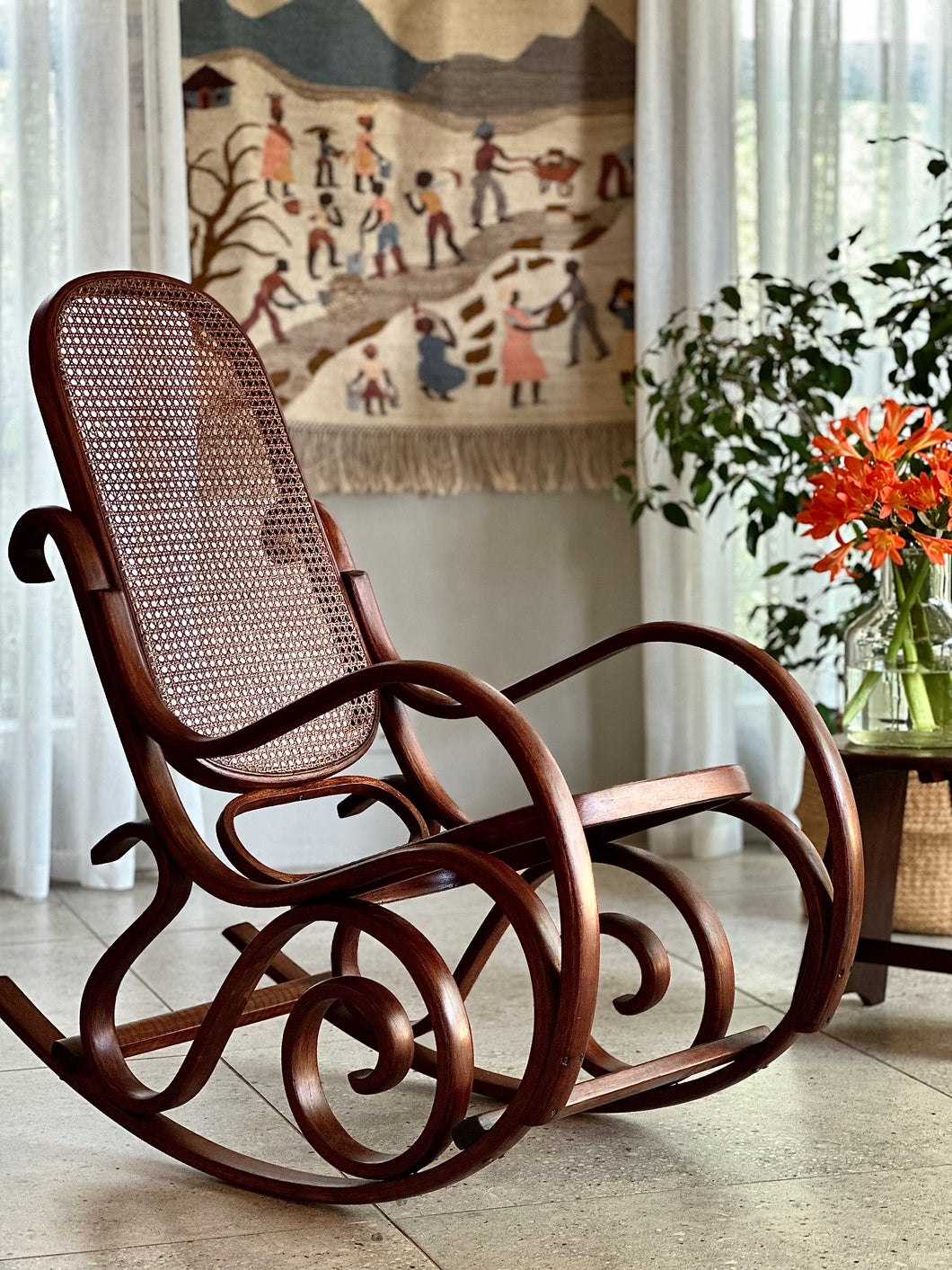 Bentwood Cane Rocking Chair